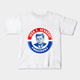 John F Kennedy Presidential Campaign Button Design Kids T-Shirt